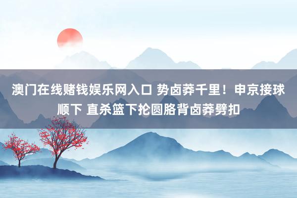 澳门在线赌钱娱乐网入口 势卤莽千里！申京接球顺下 直杀篮下抡圆胳背卤莽劈扣