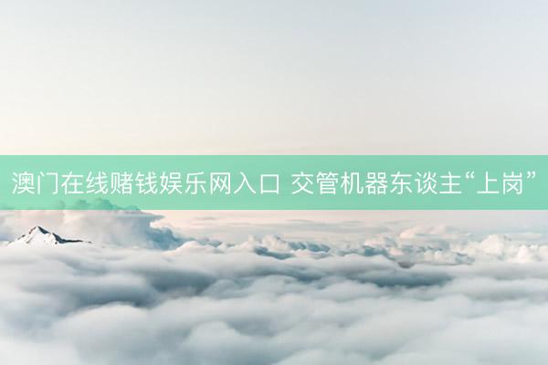 澳门在线赌钱娱乐网入口 交管机器东谈主“上岗”