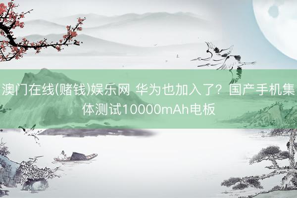 澳门在线(赌钱)娱乐网 华为也加入了？国产手机集体测试10000mAh电板