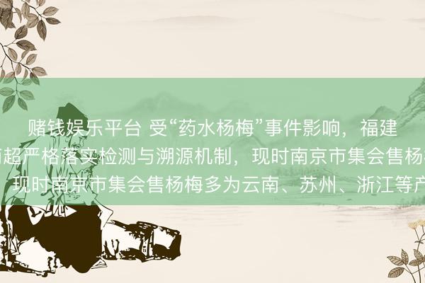 赌钱娱乐平台 受“药水杨梅”事件影响,福建散户果农降价五成,商超严格落实检测与溯源机制,现时南京市集会售杨梅多为云南、苏州、浙江等产区