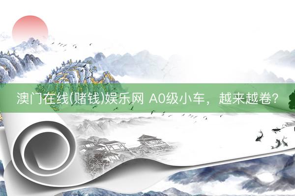 澳门在线(赌钱)娱乐网 A0级小车，越来越卷？