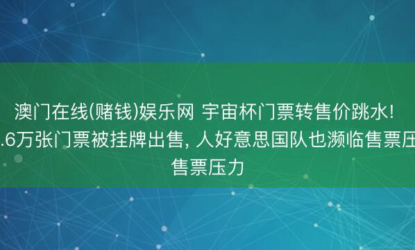 澳门在线(赌钱)娱乐网 宇宙杯门票转售价跳水! 17.6万张门票被挂牌出售， 人好意思国队也濒临售票压力
