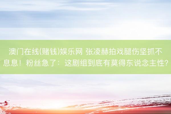 澳门在线(赌钱)娱乐网 张凌赫拍戏腿伤坚抓不息息！粉丝急了：这剧组到底有莫得东说念主性？