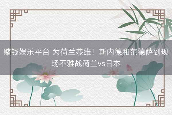 赌钱娱乐平台 为荷兰恭维！斯内德和范德萨到现场不雅战荷兰vs日本